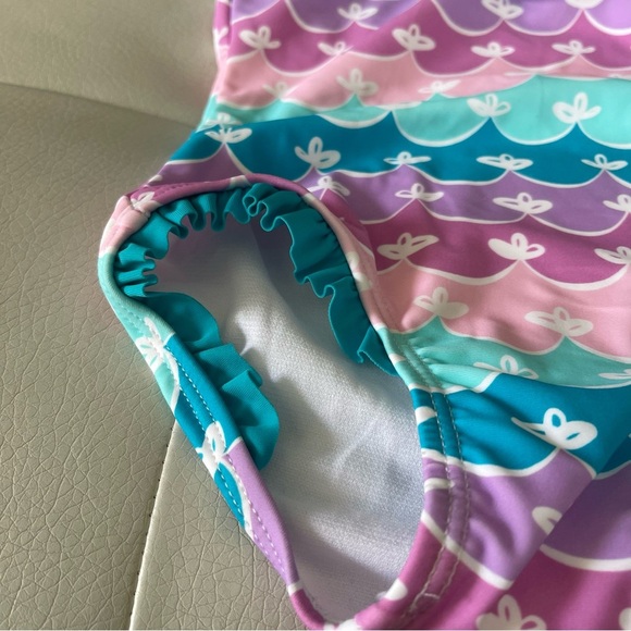 RuffleButts Swimsuit girls size 3T new without tags. Mermaid design - Picture 2 of 6